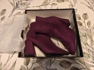 Botas de tacón moradas