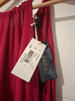 Vestido largo fiesta Guess rosa fucsia