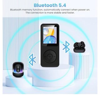 Reproductor MP3 32GB Bluetooth 5.3 Negro