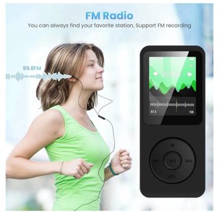 Reproductor MP3 32GB Bluetooth 5.3 Negro