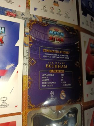 Carte Topps Champions League sir David beckham