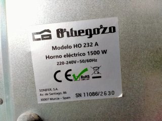 Horno de cocina Orbegozo A13
