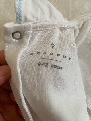 Conjunto bebé Coconut blanco y azul 9-12 meses
