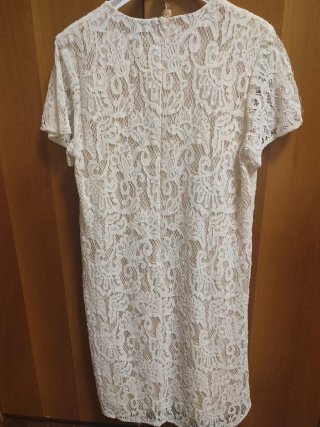 Abito donna Benetton pizzo bianco