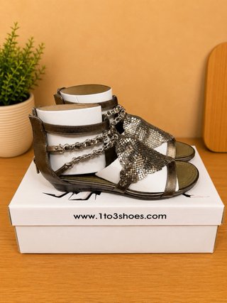 Sandalias 1to3 Plata Talla 37