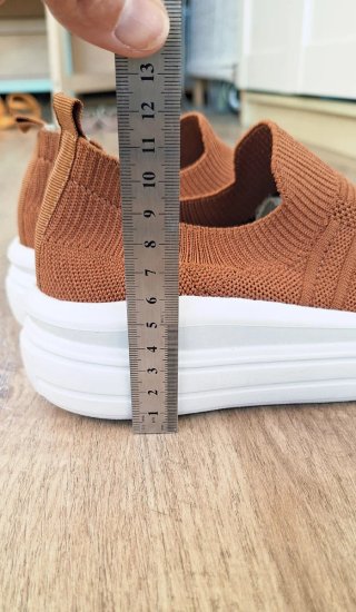 Zapatillas Tejidas Ligeras Naranja y Blanco