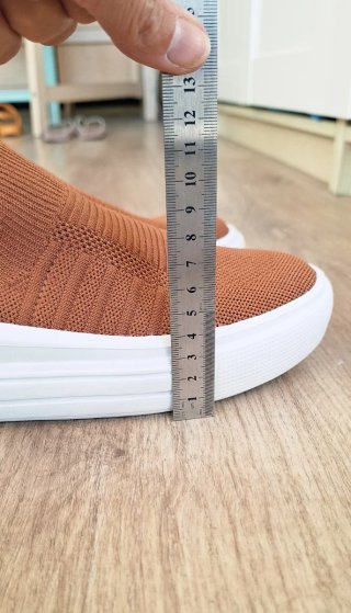 Zapatillas Tejidas Ligeras Naranja y Blanco