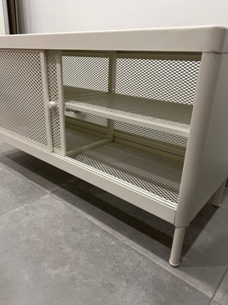 MACKAPÄR  Banco Zapatero Blanco de Metal