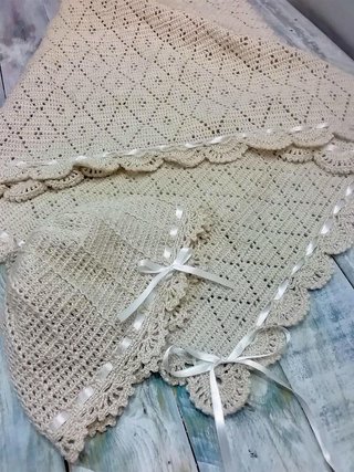 Manta para bebé toquilla con gorrito Algodón