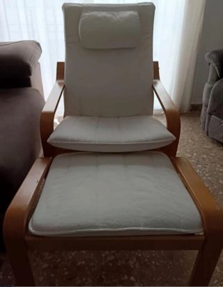 Sillón con reposapiés y reposacabezas
