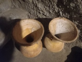2 jarrones antiguos 50 cm
