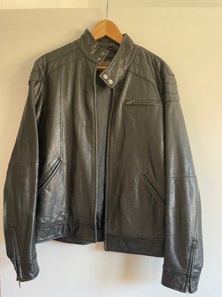 Chaqueta piel Selected Biker Café Racer Talla L