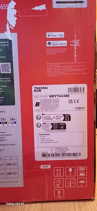 Impresora Canon PIXMA TS6550i Blanca