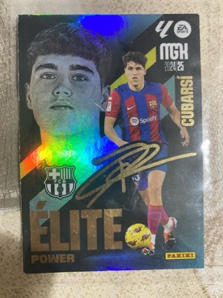 Cromos Élite firmados Gavi, Savinho, Cubarsi, J. A