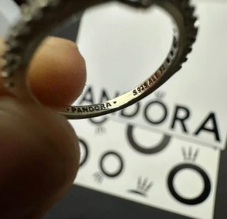 Anillo Pandora Flor Zafiro Azul talla 52