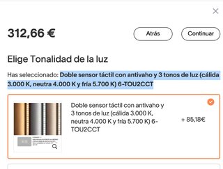 Espejo Baño Media Luna LED Antivaho 70cm