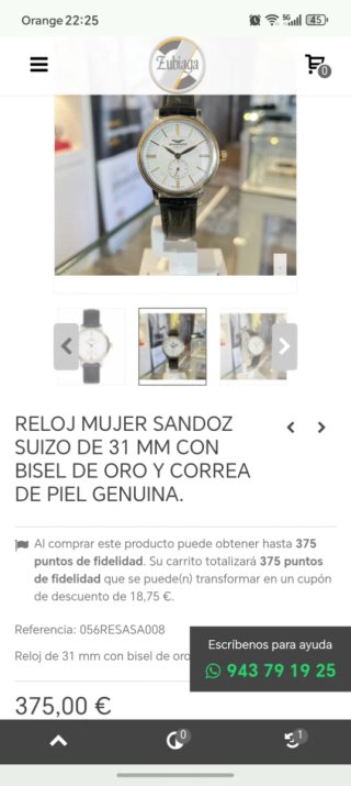 Reloj Sandoz Mujer Oro Rosa y Marrón