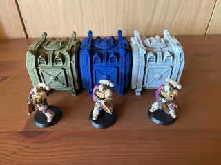 Escenografía Warhammer 40k contenedores blindados