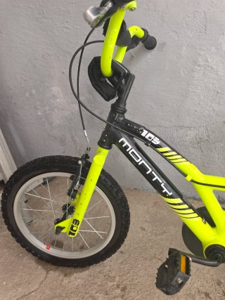 Bicicleta Monty 103, 16 pulgadas, Aluminio Amarill
