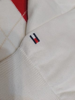 Jersey Tommy Hilfiger Rombo Rojo Azul, Blanco