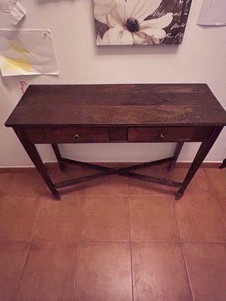 Mesa de recibidor de madera