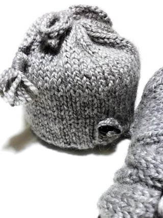 Gorro y bufanda 100% lana, gris perla