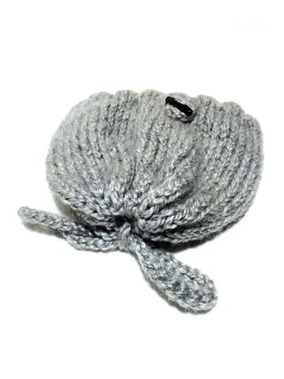 Gorro y bufanda 100% lana, gris perla