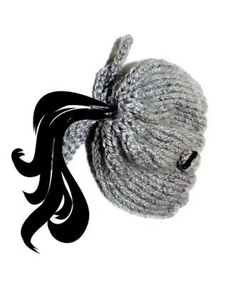 Gorro y bufanda 100% lana, gris perla
