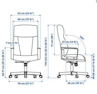 Silla de oficina MILLBERGET cómo nueva