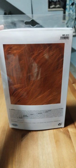 Peluca larga pelirroja Guirca nueva
