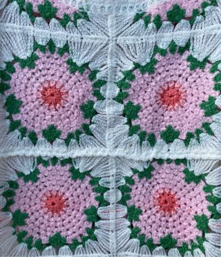 Top crochet con flores sin mangas | Talla S