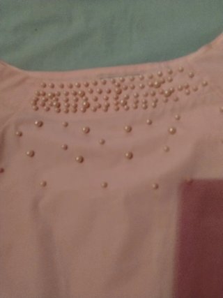 Blusa rosa con perlas talla L XL