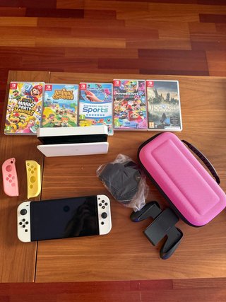 Nintendo Switch OLED Blanca + Juegos