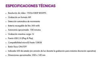 Cuaderno con cámara espía (sin estrenar)