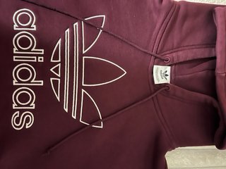 Sudadera Adidas corta granate