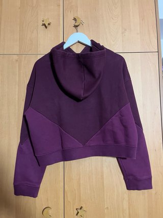 Sudadera Adidas corta granate