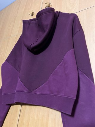 Sudadera Adidas corta granate