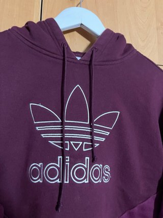 Sudadera Adidas corta granate