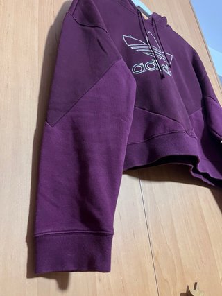 Sudadera Adidas corta granate