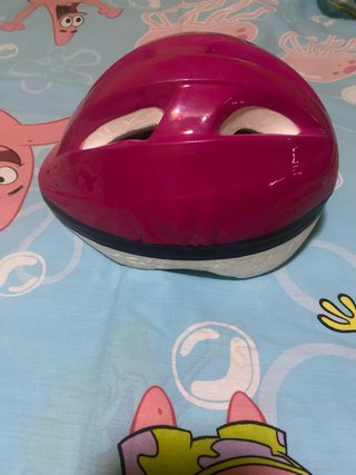 Casco y protecciones Oxelo rosa XXS