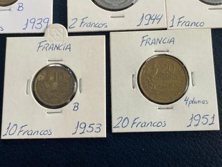 Lote monedas francesas