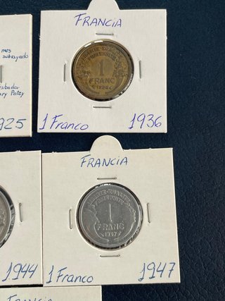Lote monedas francesas