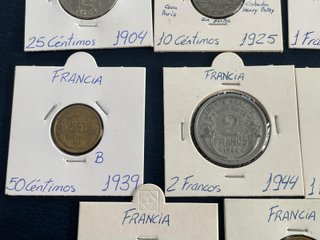 Lote monedas francesas