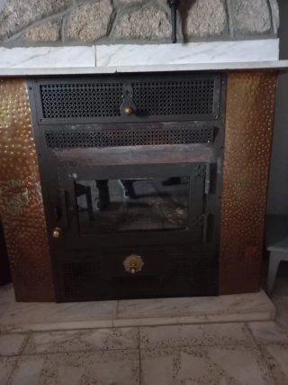 Casete de leña hierro con turbina