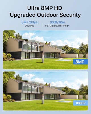 Cámara Vigilancia 4K 8MP Exterior PoE IP66