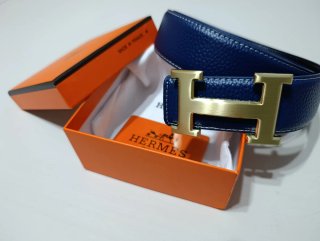 Cinturón Hermès Azul y Dorado