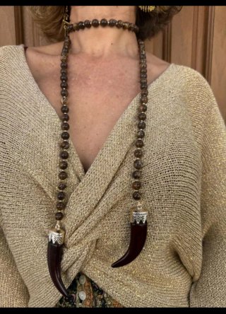 Collar Bohemio con Colgante de Garra