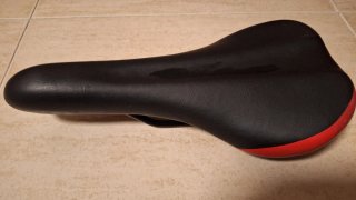Sillín Bici Gel Negro/Rojo