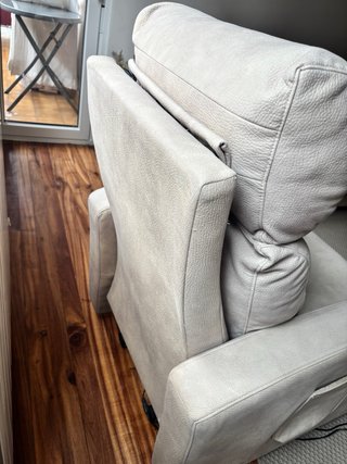 Butaca reclinable tela beige/gris