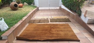 Juego de alfombras de tela